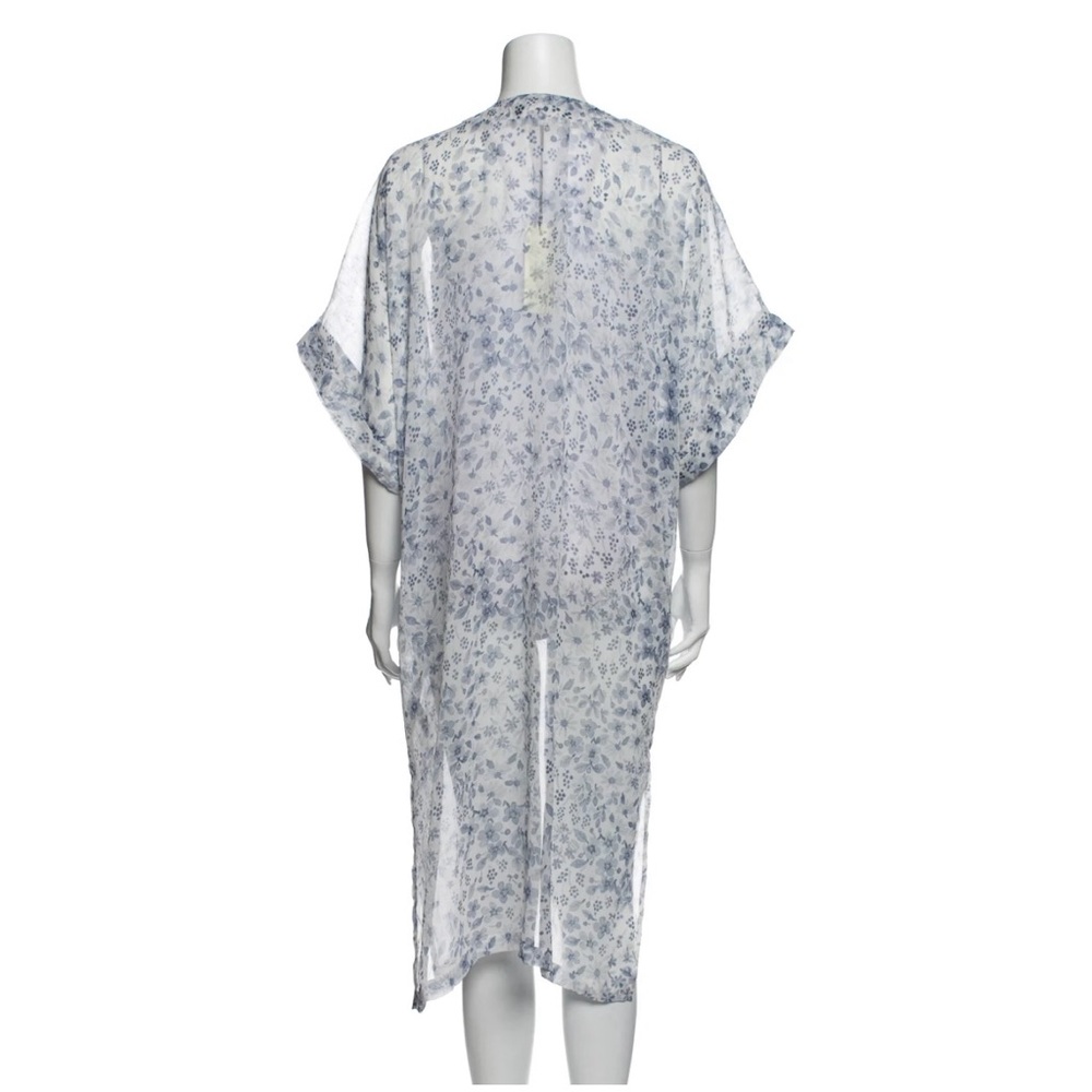 Rachel Zoe White and Blue Floral Swim Coverup - Picture 3 of 3